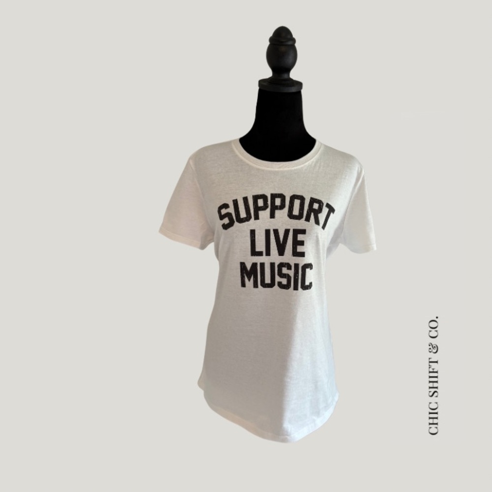Support Live Music Graphic T-Shirt | Size M | NWOT